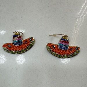 Colorful Sombrero Drop Earrings - Multicolor